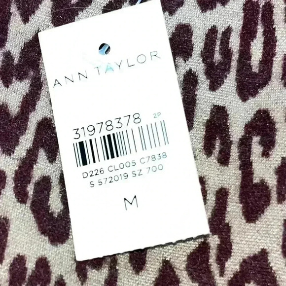 Ann Taylor NWT leopard print elastic waist, side zip stretchy legging pant - Picture 8 of 8